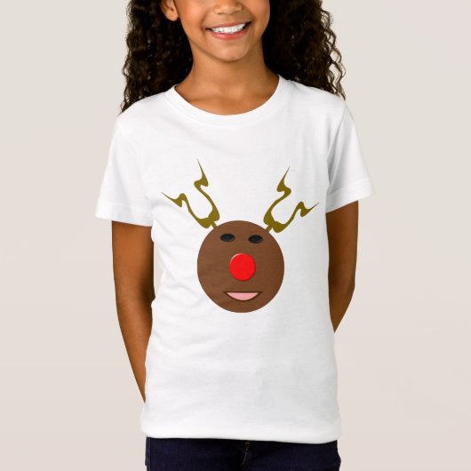 Cyber Christmas Reindeer Kids T Shirt Tシャツ (正面)