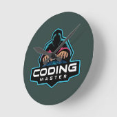 Cyber Coding Guru：技術ギフト ラウンド壁時計 (傾斜)