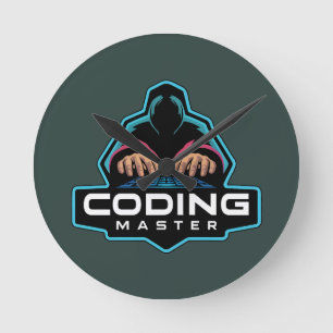 Cyber Coding Guru:技術ギフト ラウンド壁時計