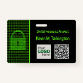 Cyber Conference & InfoSec Business – ロック&コード バッジ (正面)