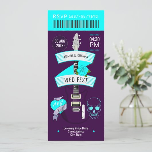 Cyber Cool Rock ’n’ Roll Wedding Ticket 招待状 (スタンド正面)