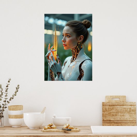 Cyber Demeter: Bio-Circuit Goddess ポスター (キッチン)