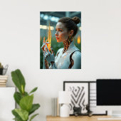 Cyber Demeter: Bio-Circuit Goddess ポスター (ホームオフィス)