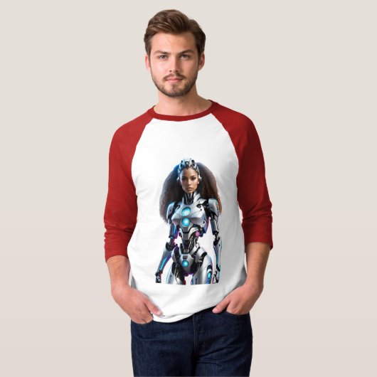 Cyber Diva：未来は女性 Tシャツ (正面フル)