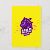 Cyber Dragon Gaming Emblem | Mythical Logo 招待状 (正面/裏面)