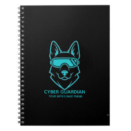 Cyber Guardian Blue Tech Mascot - Spiral Photo Not ノートブック