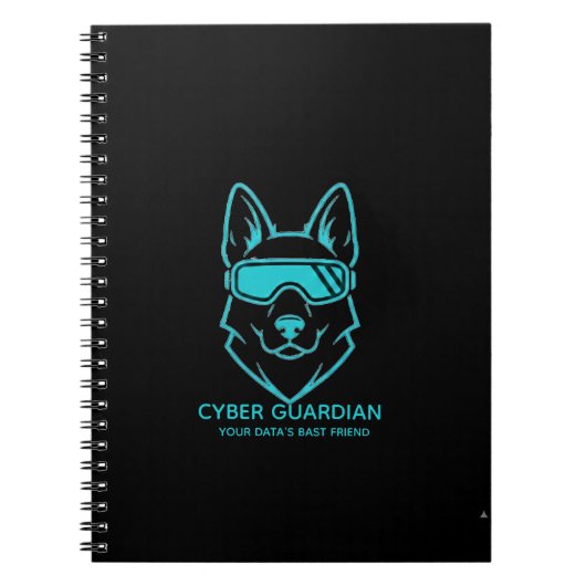 Cyber Guardian Blue Tech Mascot - Spiral Photo Not ノートブック (正面)