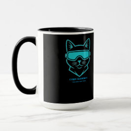 Cyber Guardian Neon Cat - Cybersecurity Enthusiast マグカップ