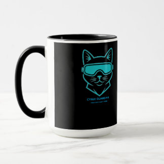 Cyber Guardian Neon Cat - Cybersecurity Enthusiast マグカップ