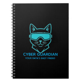 Cyber Guardian Neon Cat - Professional Tech & Codi ノートブック