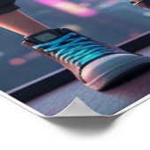 Cyber Guardian | Sci-Fi Robot & Kid Art Poster ポスター (角)