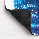 Cyber HUD Interface Mousepad – Futuristic Tech  マウスパッド (コーナー)