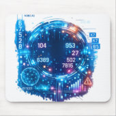Cyber HUD Interface Mousepad – Futuristic Tech  マウスパッド (正面)