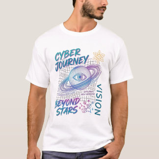 Cyber Journey - Retro 90s Futurist Space Aesthetic Tシャツ