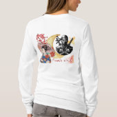Cyber Kunoichi: Neon Night Shinobi Edition Tシャツ (裏面)
