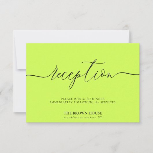 Cyber Lime Jet Black after dinner reception 招待状 (正面)