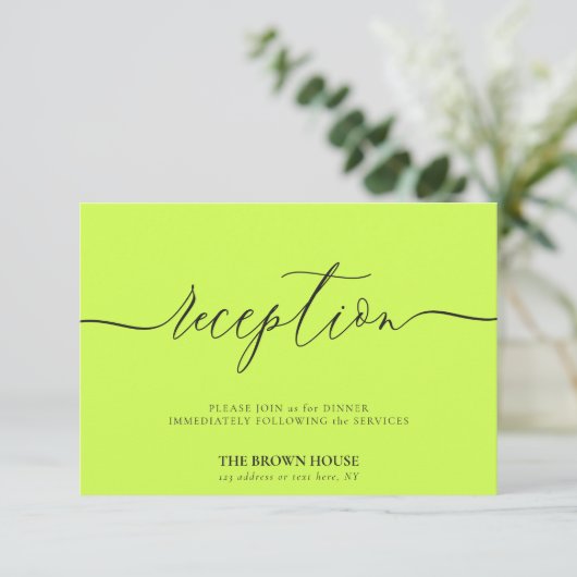 Cyber Lime Jet Black after dinner reception 招待状 (スタンド正面)