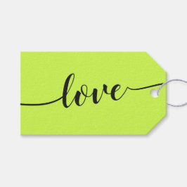 Cyber Lime Jet Black Cheers Simple Love ギフトタグ