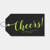 Cyber Lime Jet Black Cheers Simple Love ギフトタグ (裏面横)