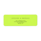 Cyber Lime Jet Black Weds Wedding mowing address ラベル (正面)