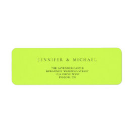 Cyber Lime Jet Black Weds Wedding mowing address ラベル