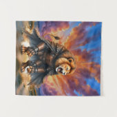 Cyber Lion of the Wastelands  タペストリー (正面(横))