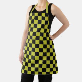 Cyber lyme checkerboard pattern エプロン