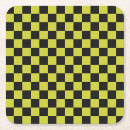 Cyber lyme checkerboard pattern スクエアペーパーコースター