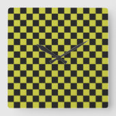 Cyber lyme checkerboard pattern スクエア壁時計 (正面)