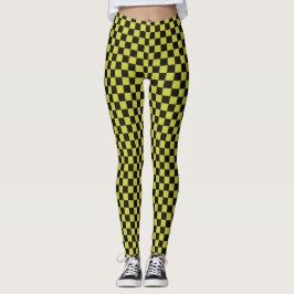 Cyber lyme checkerboard pattern レギンス