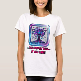 Cyber Medusa Neon – 女性のTシャツ Tシャツ