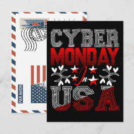 Cyber monday in usa sales event hand-drawn design シーズンポストカード