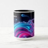 Cyber-Natural Wave Mural Full Wrap Personalized マグカップ (中央)