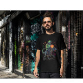 Cyber Neon Skeleton Riding Robo Dino – Halloween  Tシャツ