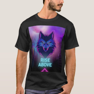 Cyber Neon Wolf – 未来都市のアルファ・スピリット Tシャツ
