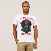 Cyber Ninja Ghost Protocol T-Shirt | Samurai Oni  Tシャツ (正面フル)