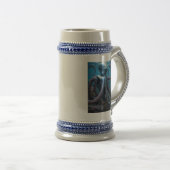 Cyber Octopus blue stein 2 sided ビールジョッキ (正面右)