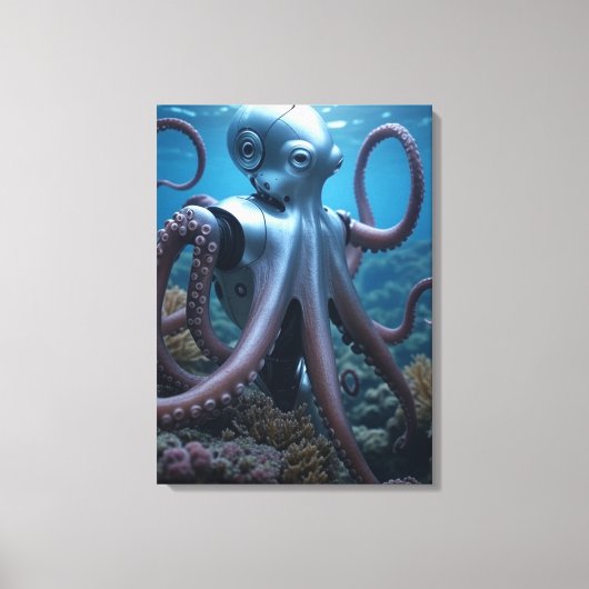Cyber Octopus canvas print キャンバスプリント (正面)
