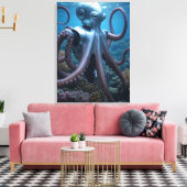 Cyber Octopus canvas print キャンバスプリント (インサイチュ (リビング))