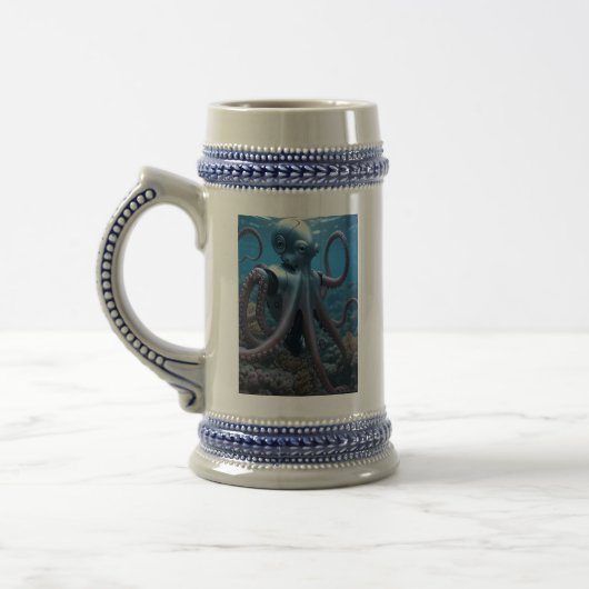 Cyber Octopus right hand blue stein ビールジョッキ (左)