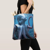 Cyber Octopus shoulder tote bag トートバッグ (クローズアップ)