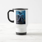 Cyber Octopus white travel mug two sided トラベルマグ (左)