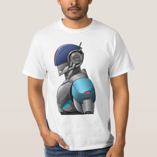 Cyber Police Robot - Futuristic Android Tシャツ (正面)