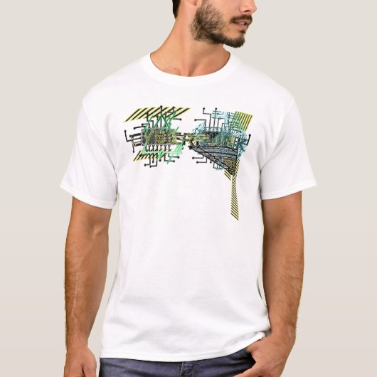 Cyber Punk Cyberpunk Trippy Acid Glitch Retro Futu Tシャツ (正面)