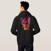 Cyber Queen Neon Glow hoodie パーカ (裏面フル)