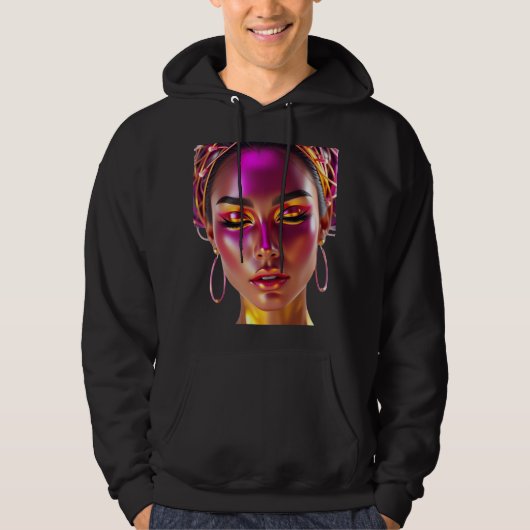 Cyber Queen Neon Glow hoodie パーカ (正面)