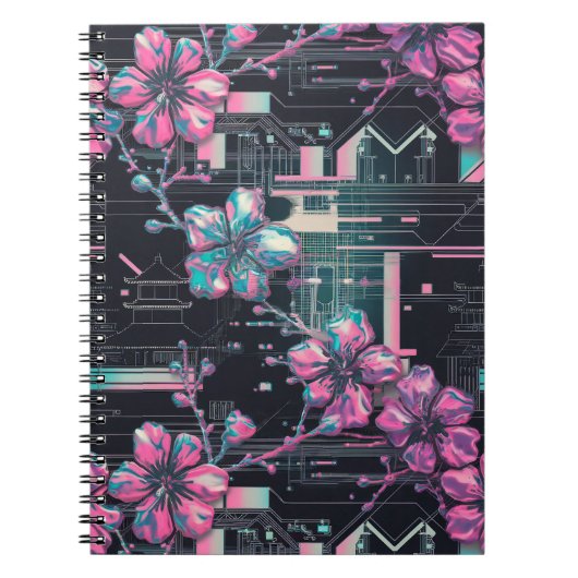 Cyber Sakura Skyline ノートブック (正面)