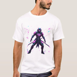 Cyber-Samurai Aurora Warrior Tシャツ