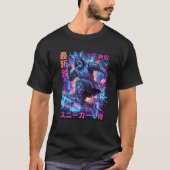 Cyber Samurai Sneakerhead - Neon Tokyo Future Kick Tシャツ (正面)