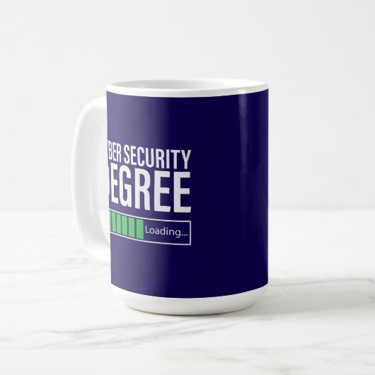 Cyber Security Degree Loading, specialist  コーヒーマグカップ (正面左)